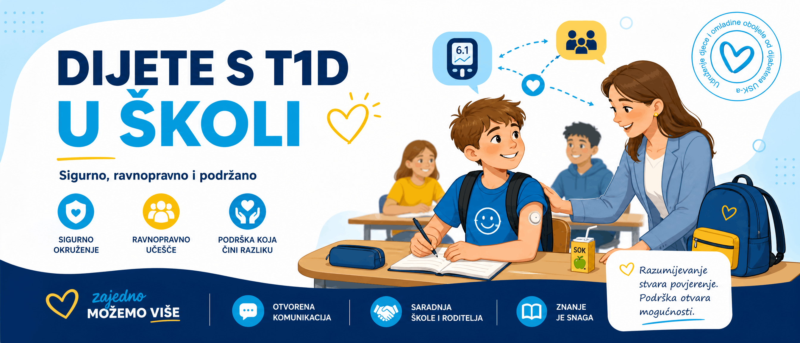 Dijete s tipom 1 dijabetesa u školi – šta škola treba znati i osigurati